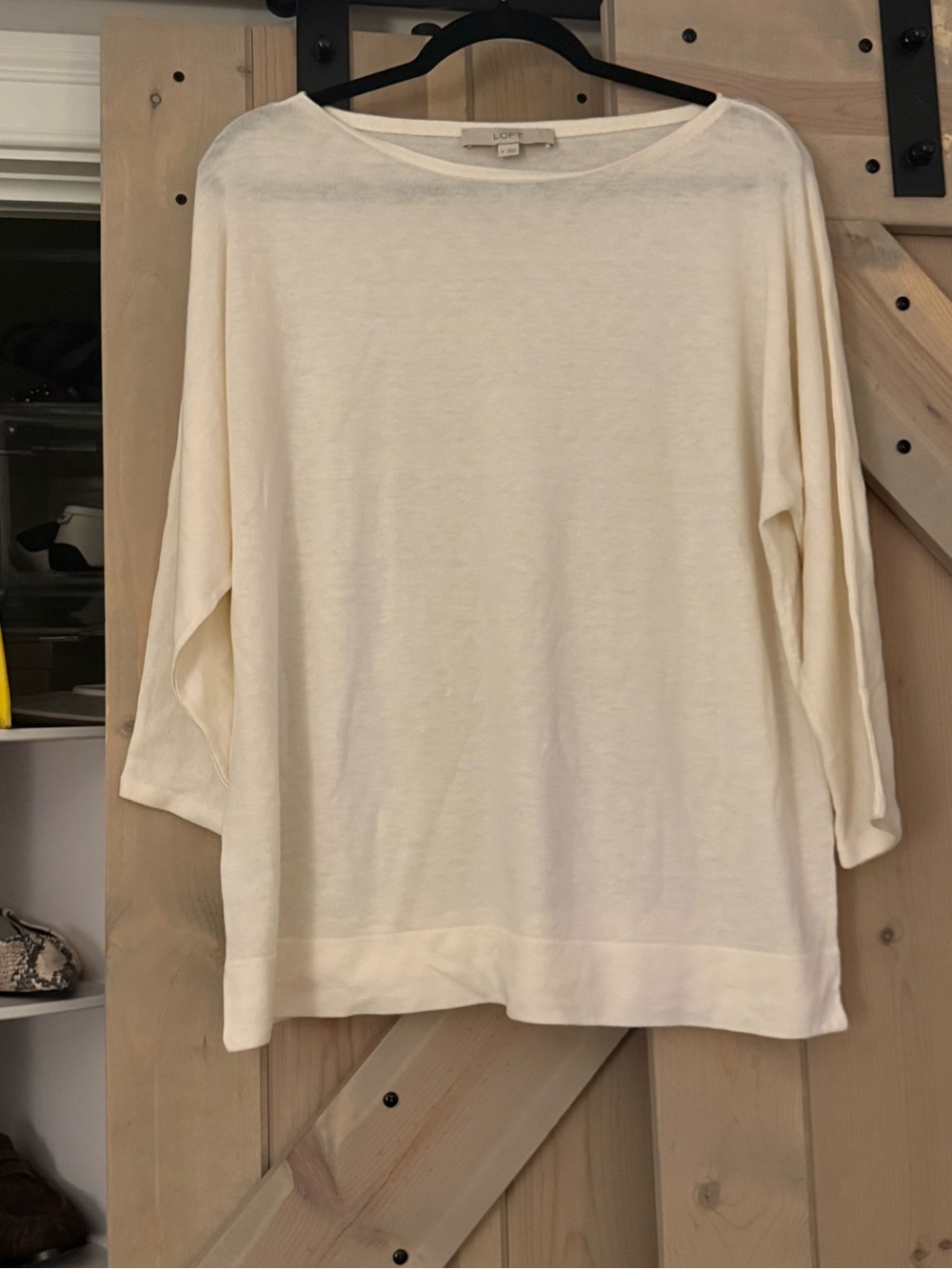 LOFT Oversized Boatneck Lightweight Sweater